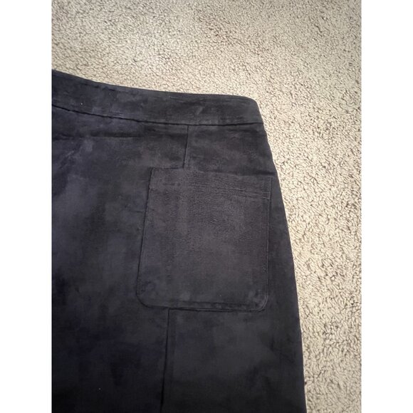 Old Navy Black Suede Utility Front Pocket Zipper Mini Skirt - Size 6 - Picture 7 of 9